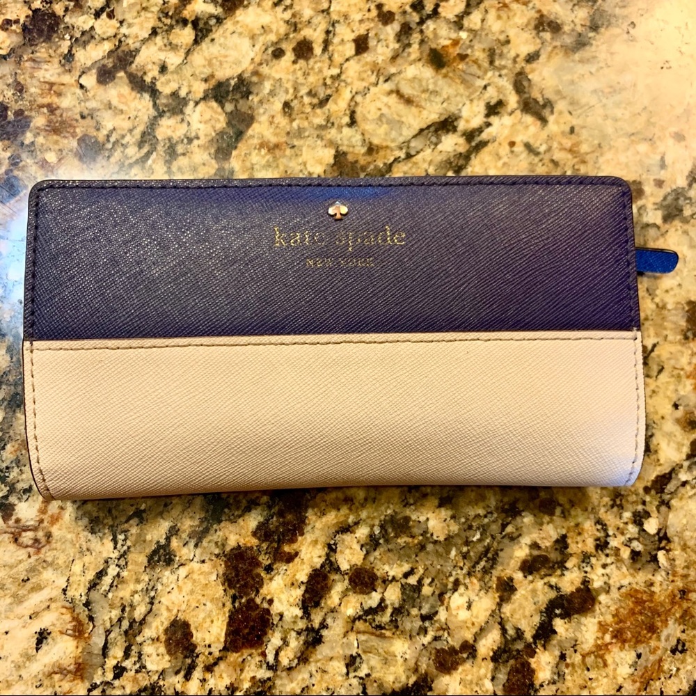 Kate Spade Bi-Fold Wallet Purple/Taupe